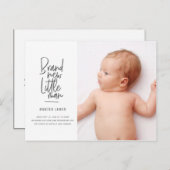 Faire-part de naissance de bébé garçon dessiné à l (Devant / Derrière)