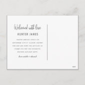 Faire-part de naissance de bébé garçon dessiné à l (Dos)