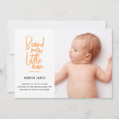 Faire-part de naissance de bébé garçon dessiné à l (Devant)