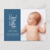 Faire-part de naissance de bébé garçon dessiné à l (Devant)