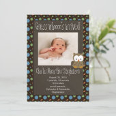 Faire-part de naissance de bébé garçon : Devinez q (Debout devant)