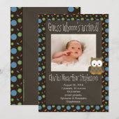 Faire-part de naissance de bébé garçon : Devinez q (Devant / Derrière)