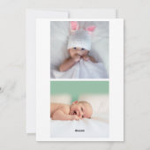 Faire-part de naissance de bébé garçon ou fille av (Dos)