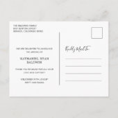 Faire-part de naissance de bébé garçon simple mode (Dos)