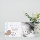 Faire-part de naissance de bébé garçon Sweet Damas (Debout devant)