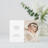 Faire-part de naissance de bébé moderne (Debout devant)