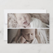 Faire-Part de Naissance de Bébé Moderne Chic avec (Dos)