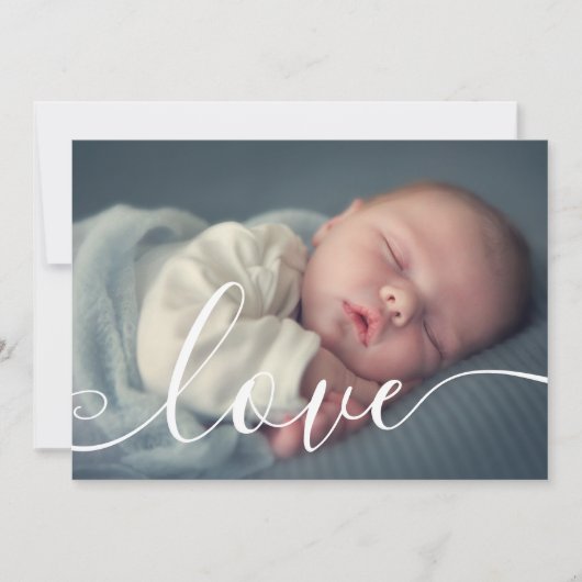 Faire-part de naissance de bébé moderne élégant (Devant)