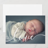 Faire-part de naissance de bébé moderne élégant (Devant / Derrière)