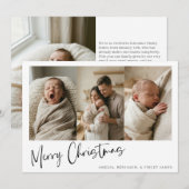 Faire-part de naissance de bébé Noël Multi Photo (Devant / Derrière)