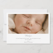 Faire-part de naissance de bébé nouveau-né avec ph (Dos)