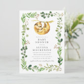 Faire-part de naissance de bébé paresseux (Debout devant)