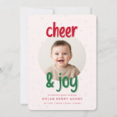 Faire-part de naissance de bébé pour Noël Joie et  (Devant)