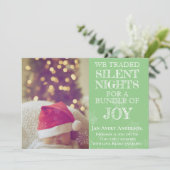 Faire-part de naissance de bébé pour photo de Noël (Debout devant)