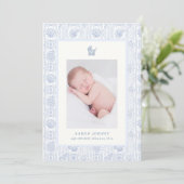 Faire-part de naissance de bébé préppy Couquette c (Debout devant)