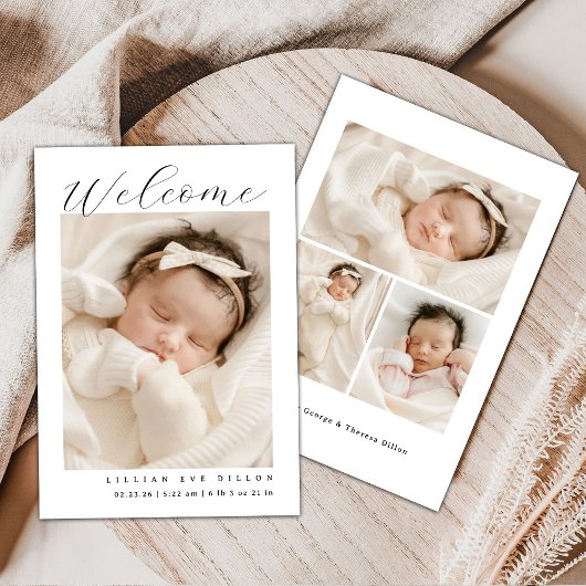 Faire-part de naissance de bienvenue