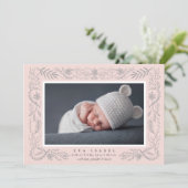 Faire-part de naissance de branches délicates | Bl (Debout devant)