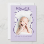 Faire-part de naissance de cadre de boîte de gribo (Devant)