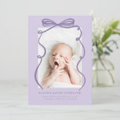 Faire-part de naissance de cadre de boîte de gribo (Debout devant)