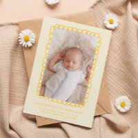 Faire-part de naissance de cadre de caniche jaune