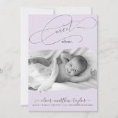 Faire-part de naissance de cadre de papier déchiqu (Devant)