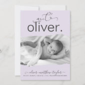 Faire-part de naissance de cadre de papier déchiqu (Devant)