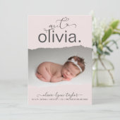 Faire-part de naissance de cadre de papier déchiqu (Debout devant)