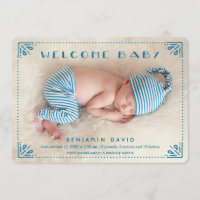 Faire-part de naissance de cadre doux et pointillé
