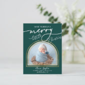 Faire-part de naissance de cadre en arc de script  (Debout devant)