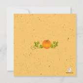 Faire-part de naissance de Carré photo Citrouille  (Dos)