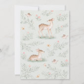 Faire-part de naissance de cerf de la forêt (Dos)