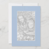 Faire-part de naissance de cigogne bleue (Dos)