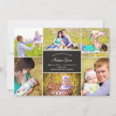 Faire-part de naissance de collage élégant (Devant)