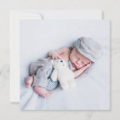 Faire-part de naissance de collage photo minimalis (Dos)