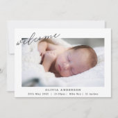 Faire-part de naissance de collage photo minimalis (Devant)