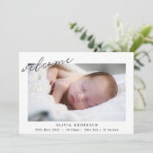 Faire-part de naissance de collage photo minimalis (Debout devant)