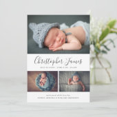 Faire-part de naissance de collage photo Modern Sc (Debout devant)