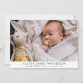 Faire-part de naissance de collage photo pour bébé (Devant)