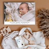 Faire-part de naissance de collage photo pour bébé