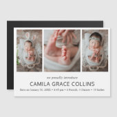 Faire-part de naissance de collage photo simple mo (Devant / Derrière)