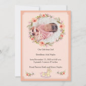 Faire-part de naissance de conception florale (Devant)