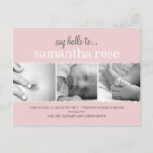 Faire-part de naissance de coquilles douces - Peti (Devant)