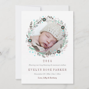 Faire-part de naissance de courge douce
