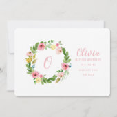 Faire-part de naissance de courroie d'aquarelle (Devant)