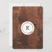 Faire-part de naissance de feuillage végétal (Dos)