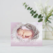 Faire-part de naissance de fille (Debout devant)