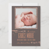 Faire-part de naissance de fleurs de Cooper (Devant)