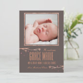 Faire-part de naissance de fleurs de Cooper (Debout devant)