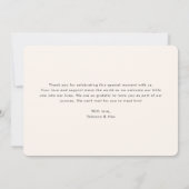 Faire-part de naissance de forme d'arc de collage (Dos)