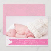 Faire-part de naissance de fotos PixDezines (Devant / Derrière)